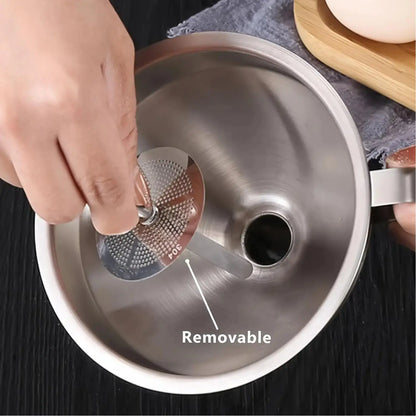 🔩 Stainless Steel Funnel – Rust-Proof, Multi-Size, Kitchen Essential