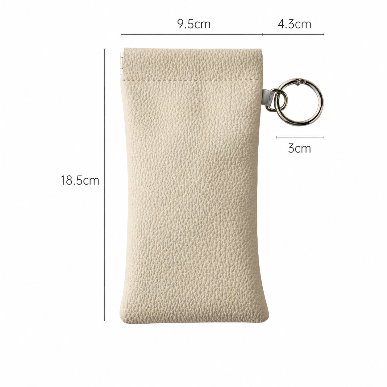 Soft PU Leather Sunglasses Pouch Elastic Opening Eyeglasses Bag