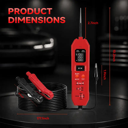 Automotive Circuit & Relay Tester,12V/24V Vehicle Electrical Diagnostic Probe,Voltage Polarity Continuity Short Circuit Detector for Auto Repair