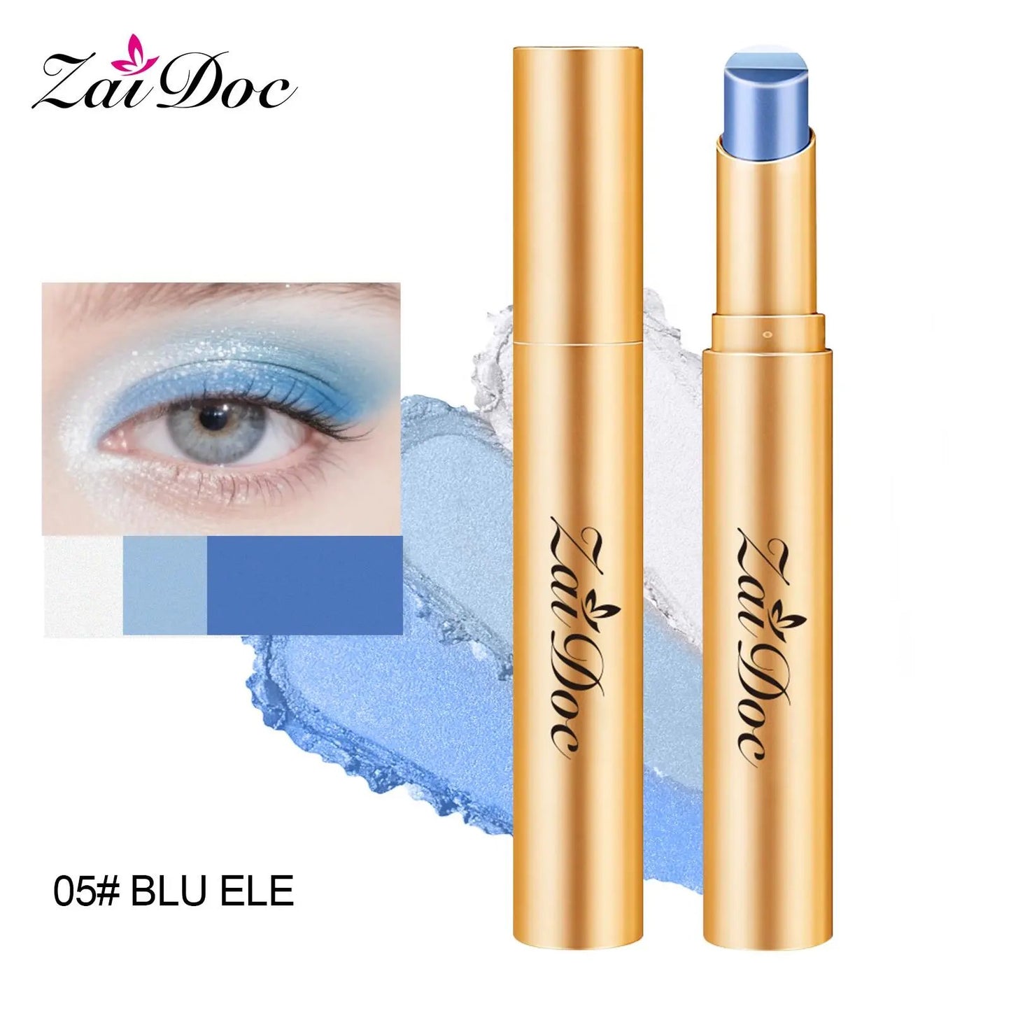 🎨 3-Color Eyeshadow Stick – Creamy, Blendable, Long-Lasting, On-the-Go