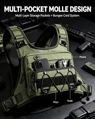 New tactical chest pack, multi-functional off-road motorcycle bag, travel portable hiking bag, riding backpack