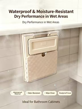 Wall Mounted Underwear Storage Organizer, Punch-Free Hidden Drawer Storage Box for Bathroom Cabinet, Wardrobe, Kitchen