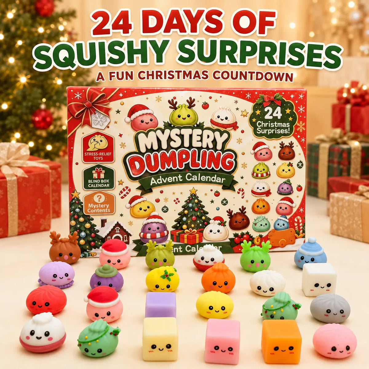 🎄 24-Day Mini Squishies Advent Calendar