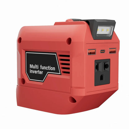 🎁Last Day 50% OFF🔋250W Portable Power Inverter – Turn 18V–21V Tool Batteries Into 220V AC Power