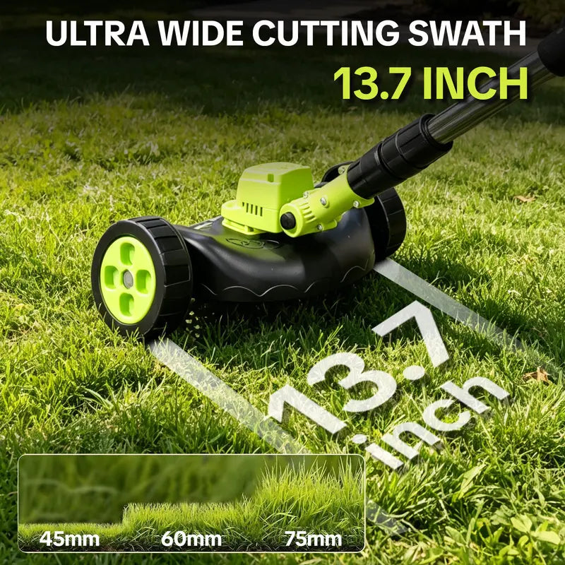 🌿21V 3-in-1 Cordless String Trimmer, Edger & Mini Mower – 2 Batteries Included