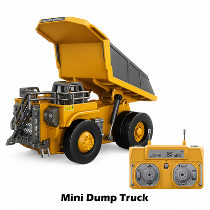RC Construction Vehicle Toy Set with Excavator, Dump Truck, Forklift & Bulldozer