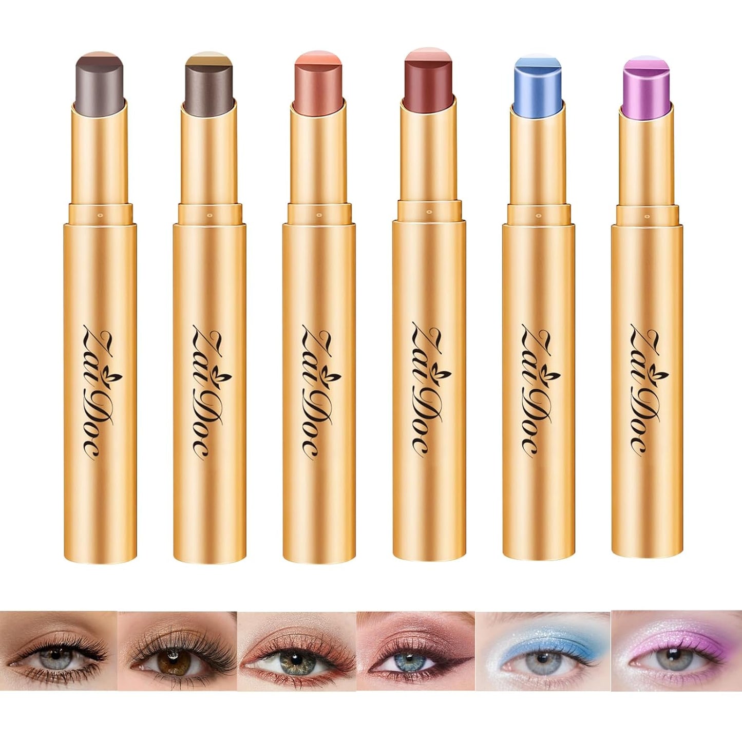 🎨 3-Color Eyeshadow Stick – Creamy, Blendable, Long-Lasting, On-the-Go