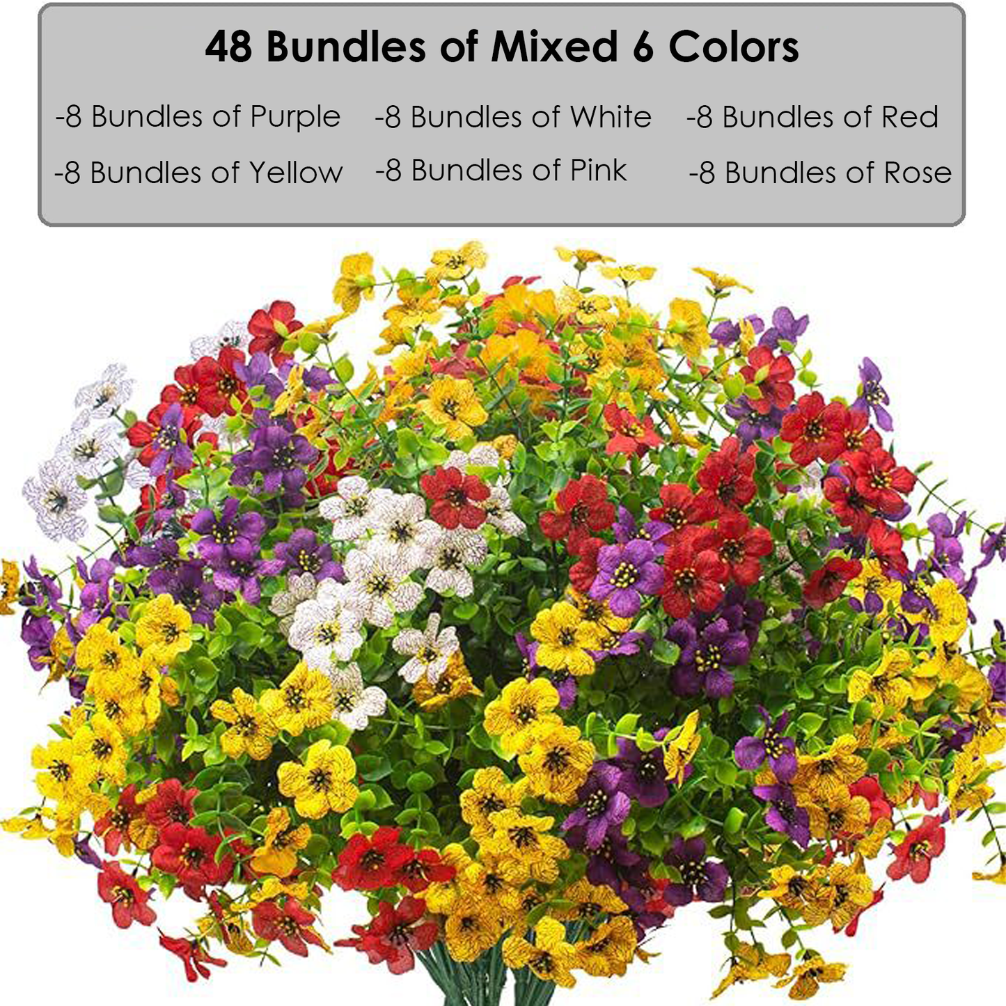 🌸Last Day Sale 50% OFF💐 UV Resistant Colorful Artificial Flower