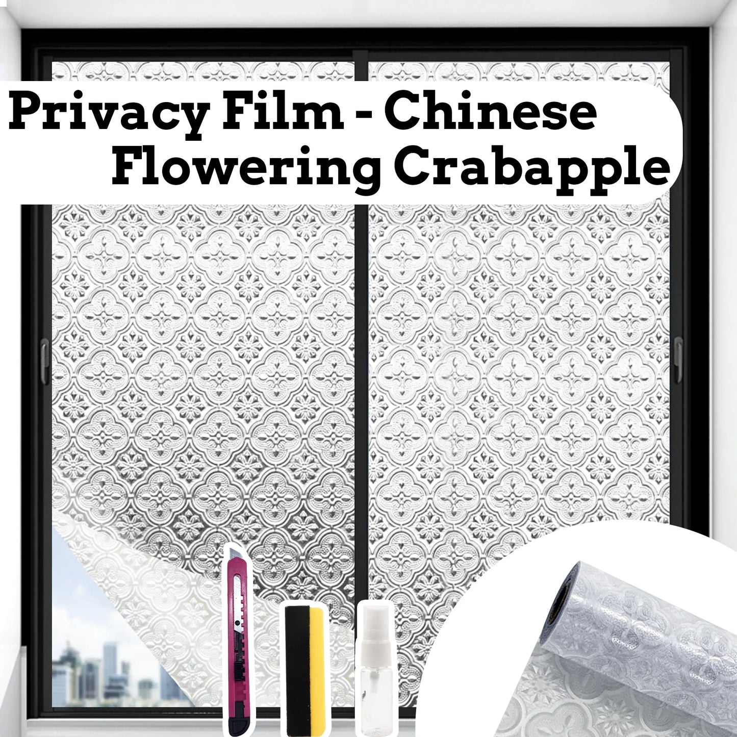 🪟 Static Cling Window Privacy Film | Daytime Privacy & Sun Control