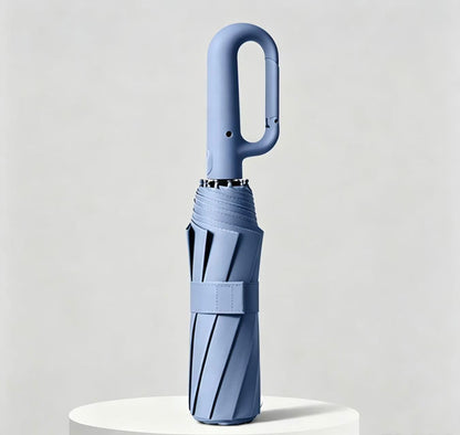 💧Automatic Folding Umbrella,Portable Rain Umbrella with Loop Buckle, Windproof & Waterproof Umbrella for Men & Women