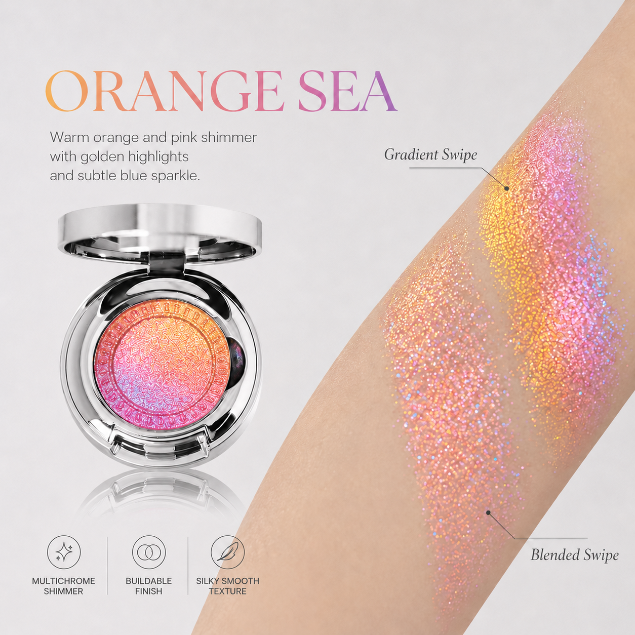 ✨ 2026 New Multichrome Baked Eyeshadow Highlighter | Color-Shifting Gradient Glow