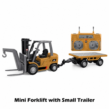 RC Construction Vehicle Toy Set with Excavator, Dump Truck, Forklift & Bulldozer