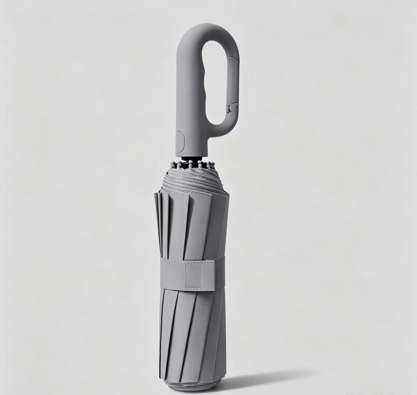 💧Automatic Folding Umbrella,Portable Rain Umbrella with Loop Buckle, Windproof & Waterproof Umbrella for Men & Women