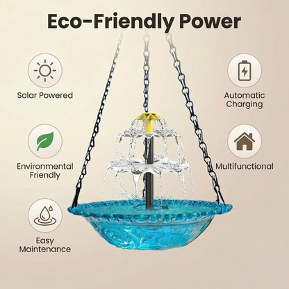 🔥49% Off--Solar Cascade Hanging Bird Bath Fountain