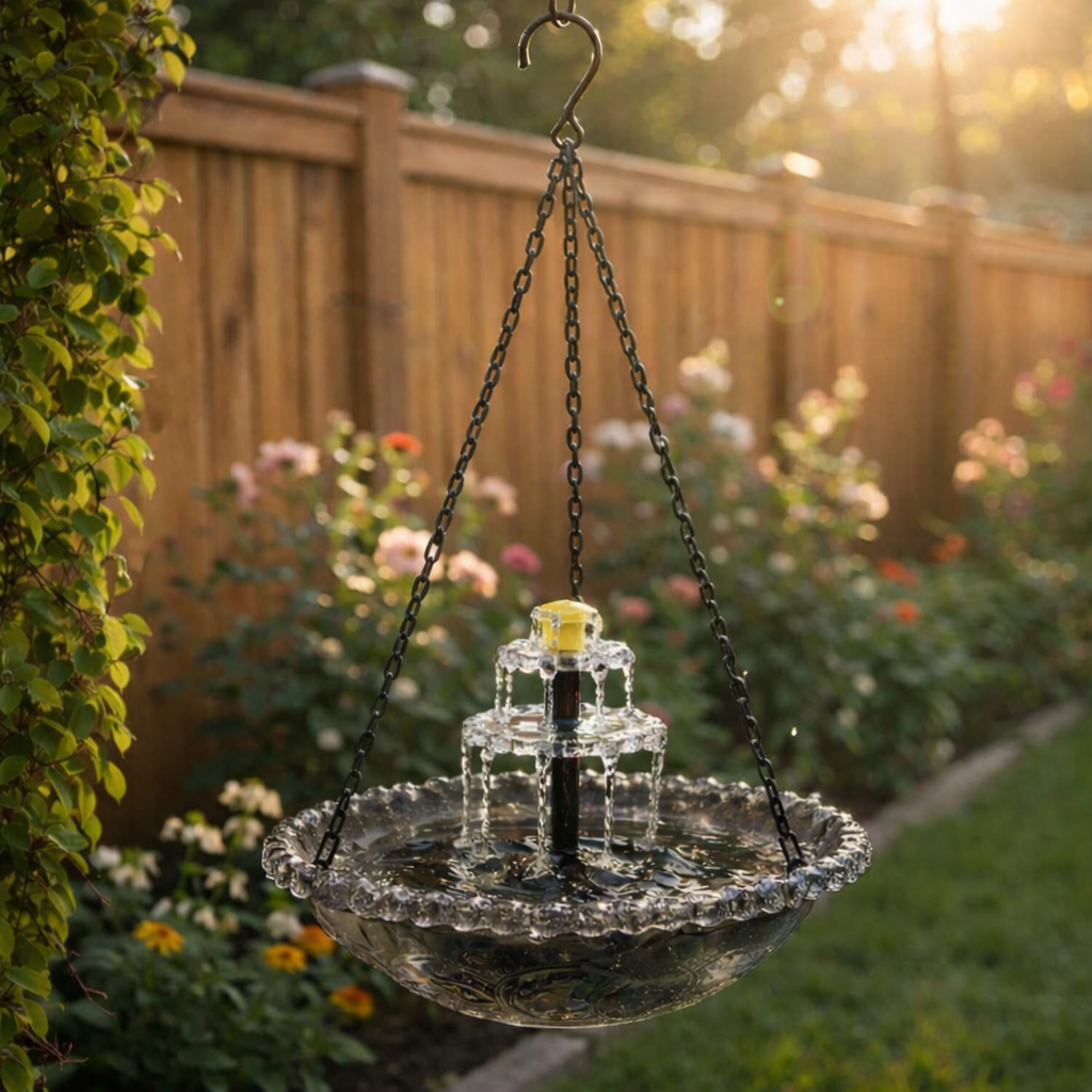 🔥49% Off--Solar Cascade Hanging Bird Bath Fountain