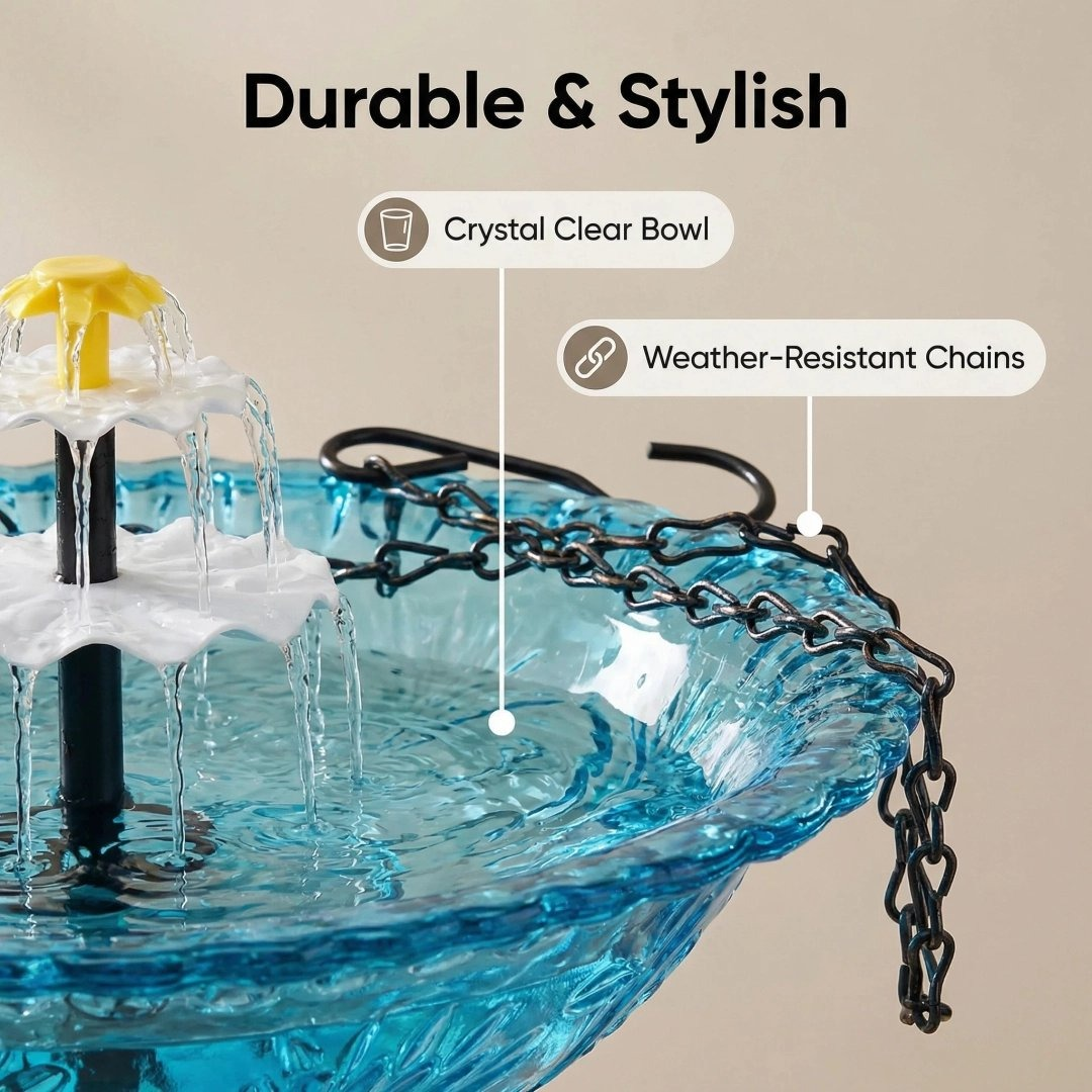 🔥49% Off--Solar Cascade Hanging Bird Bath Fountain