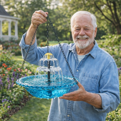 🔥49% Off--Solar Cascade Hanging Bird Bath Fountain