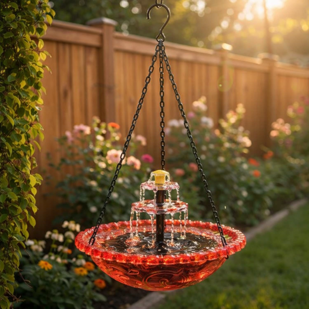 🔥49% Off--Solar Cascade Hanging Bird Bath Fountain