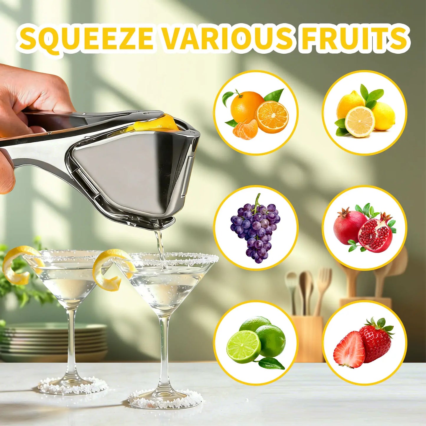 【AREL】Stainless Steel Citrus Squeezer for Fresh Juice