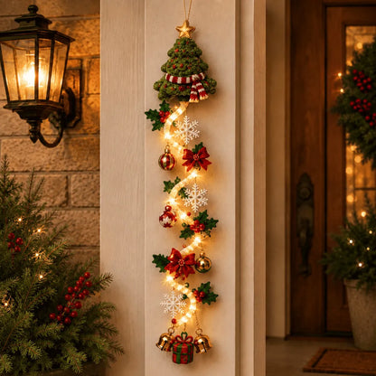 ⚡Light-Up Christmas Door Hanger – 6 Festive Designs with Warm Holiday Glow