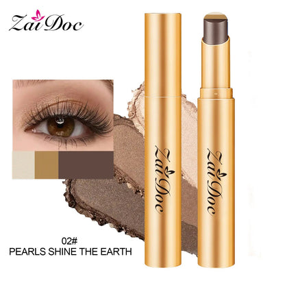 🎨 3-Color Eyeshadow Stick – Creamy, Blendable, Long-Lasting, On-the-Go