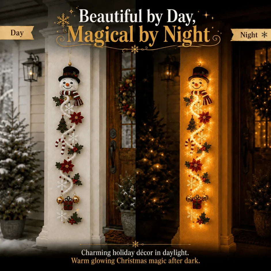 ⚡Light-Up Christmas Door Hanger – 6 Festive Designs with Warm Holiday Glow