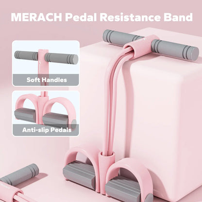 Merach Multifunction Pedal Resistance Band for Home Gym
