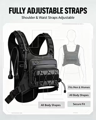 New tactical chest pack, multi-functional off-road motorcycle bag, travel portable hiking bag, riding backpack