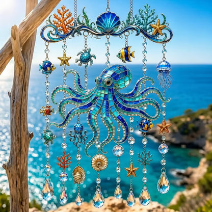 Ocean-Themed Crystal Wind Chime