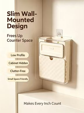 Wall Mounted Underwear Storage Organizer, Punch-Free Hidden Drawer Storage Box for Bathroom Cabinet, Wardrobe, Kitchen