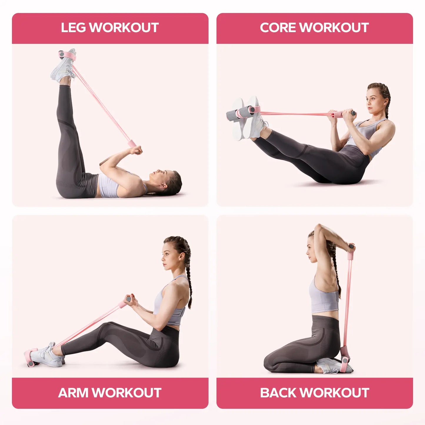 Merach Multifunction Pedal Resistance Band for Home Gym