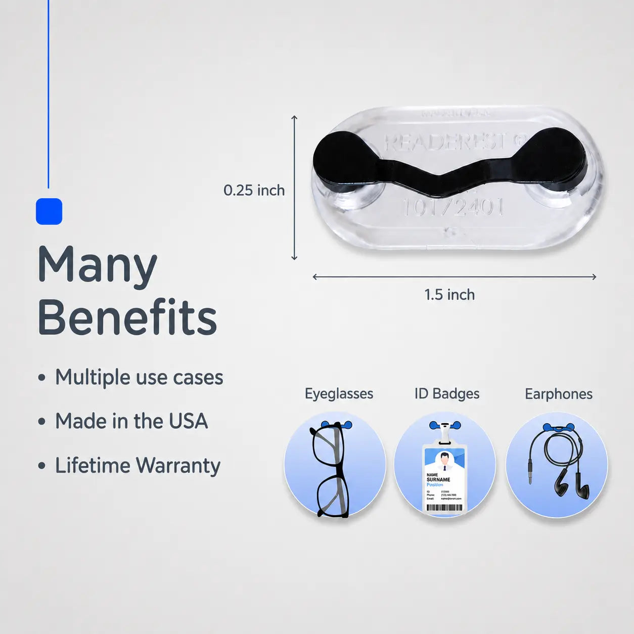 Magnetic Glasses Holder - Premium Strength, USA Made, Lifetime Guarantee