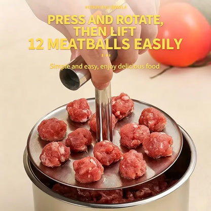 🥩 Stainless Steel Meatball Maker Press – Make Multiple Meatballs at Once