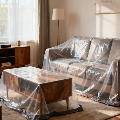 🌂10x13FT Heavy Duty Clear Tarp: 2026 Upgraded 100% Waterproof Rain Shield for Patio & Porch, Crystal Clear Vinyl Cover for Outdoor Furniture, BBQ & Deck, Reinforced Leak-Proof Tarpaulin
