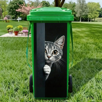 ♻️Creative Trash Can Sticker with Colourful Cartoon