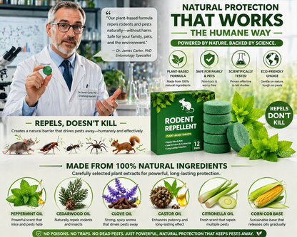 🌿 Peppermint Oil Rodent Repellent – 12 Pack, Safe & Natural