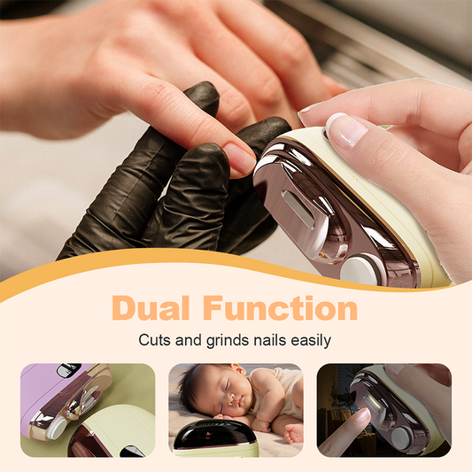 🔥 LIMITED-TIME 50% OFF! 💅 2-in-1 Smart Electric Nail Clipper & Polisher