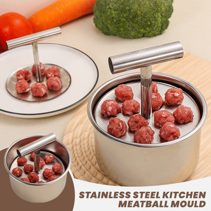 🥩 Stainless Steel Meatball Maker Press – Make Multiple Meatballs at Once