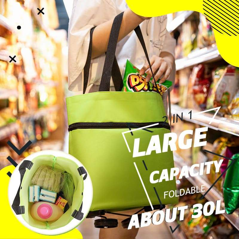 ⚡LAST DAY-50% OFF🔥 2 in 1 Foldable Shopping Cart