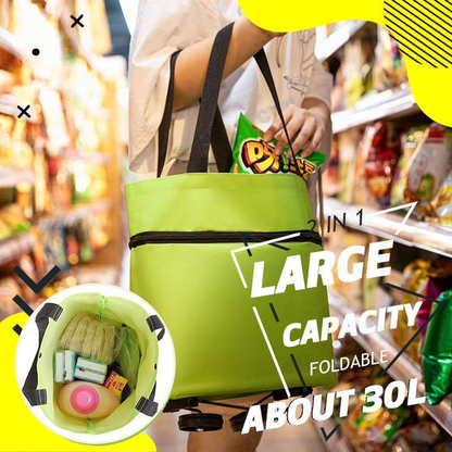 ⚡LAST DAY-50% OFF🔥 2 in 1 Foldable Shopping Cart